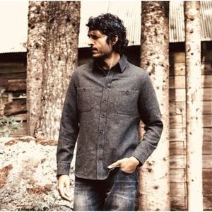 Taylor Stitch The Service Shirt In Ash Melange Wool NEW